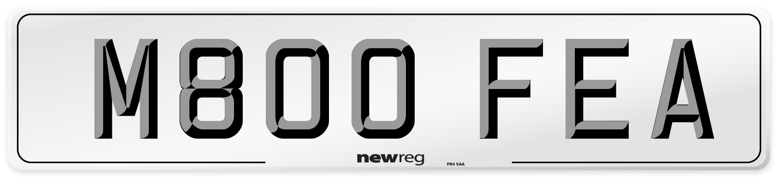 M800 FEA Number Plate from New Reg